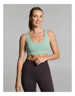 Medium Impact Strappy Sports Bra Matcha