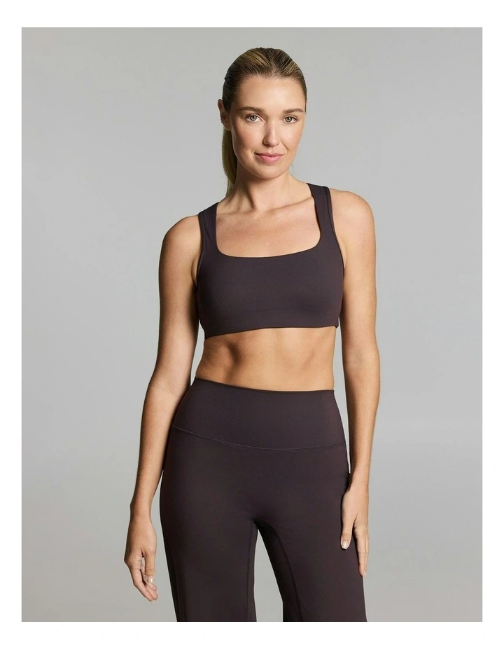 Square Neck Medium Impact Sports Bra Nutmeg image 1