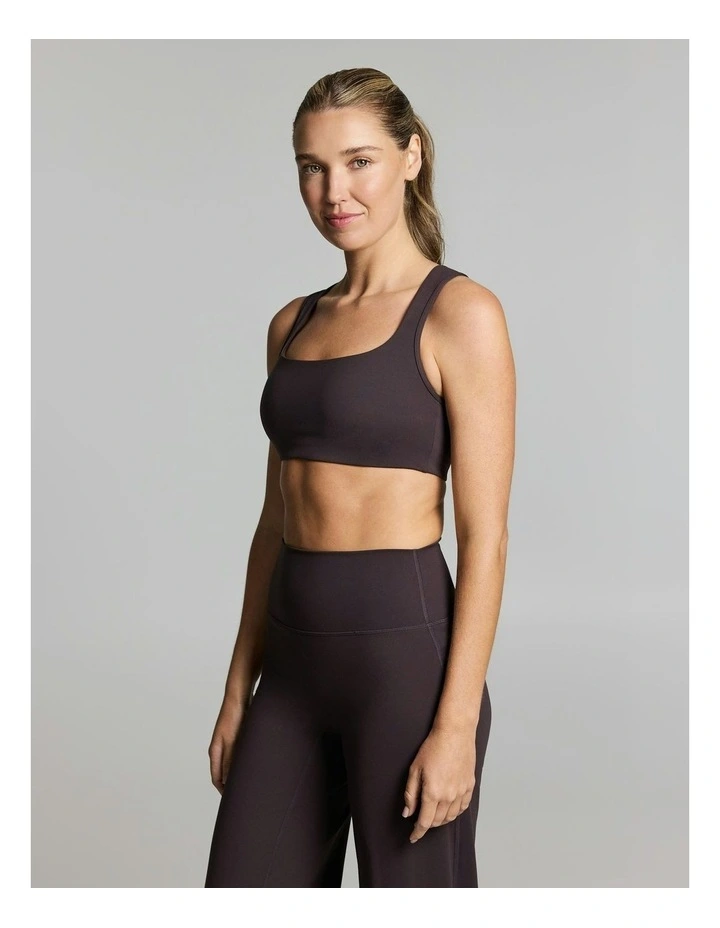 Square Neck Medium Impact Sports Bra Nutmeg image 2