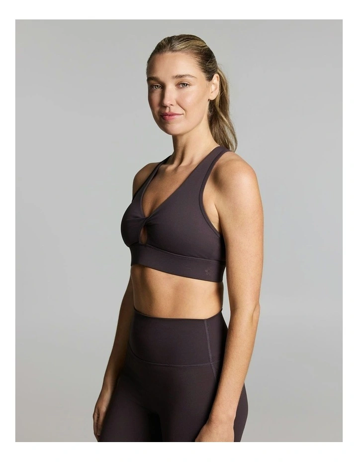 Twist Front Medium Impact Sports Bra Nutmeg image 2