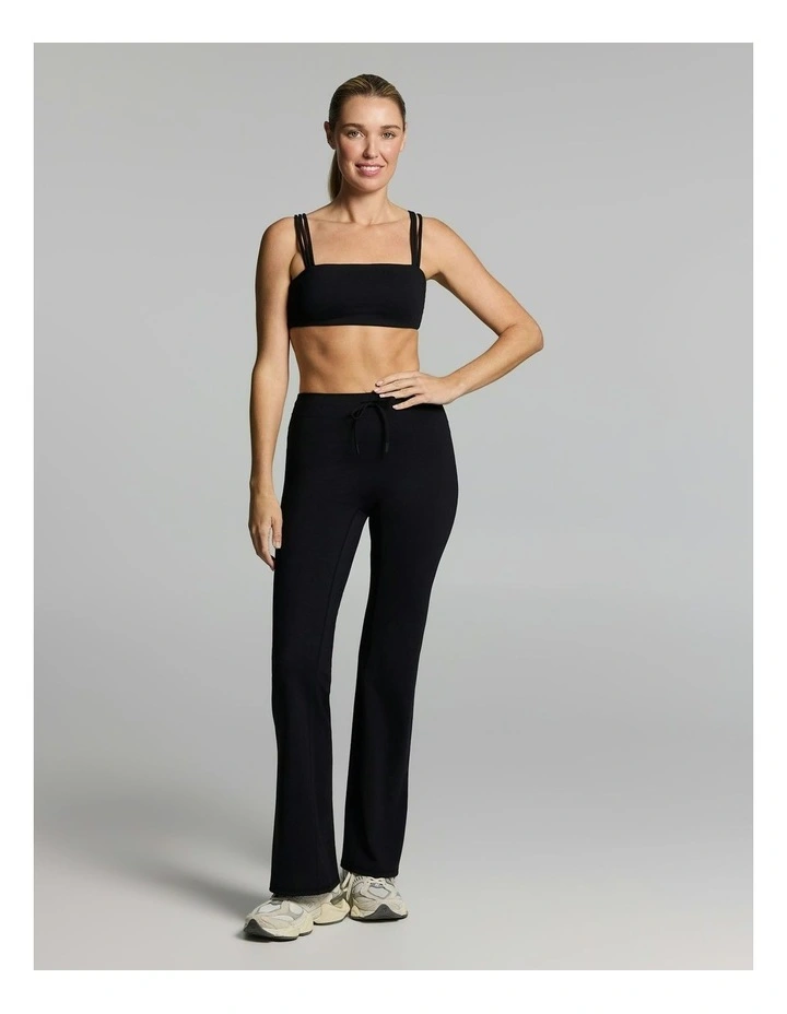 Strappy Bandeau Sports Bra Black image 5