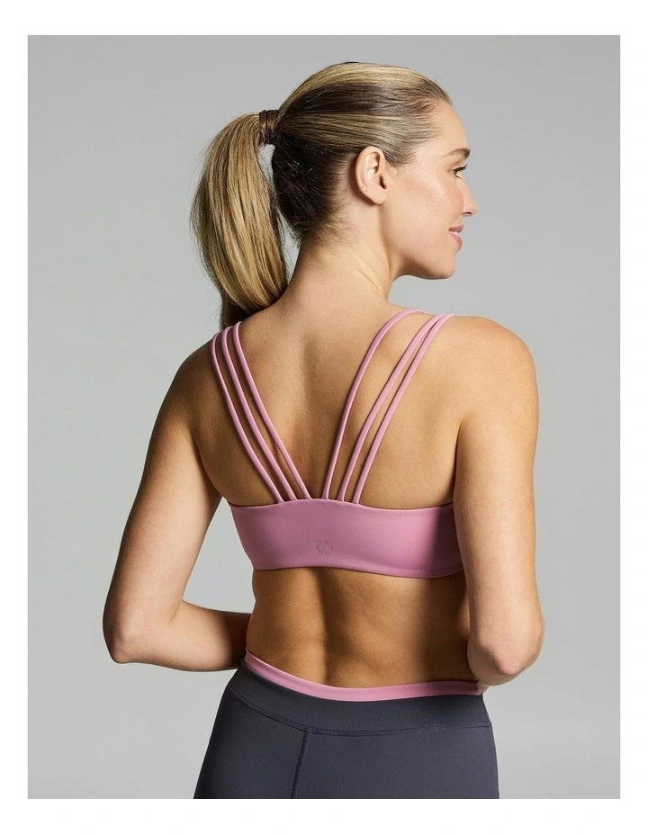 Strappy Bandeau Sports Bra Dusty Pink image 4