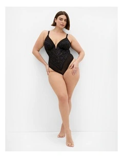 Ingrid Underwire Lace Bodysuit in Black