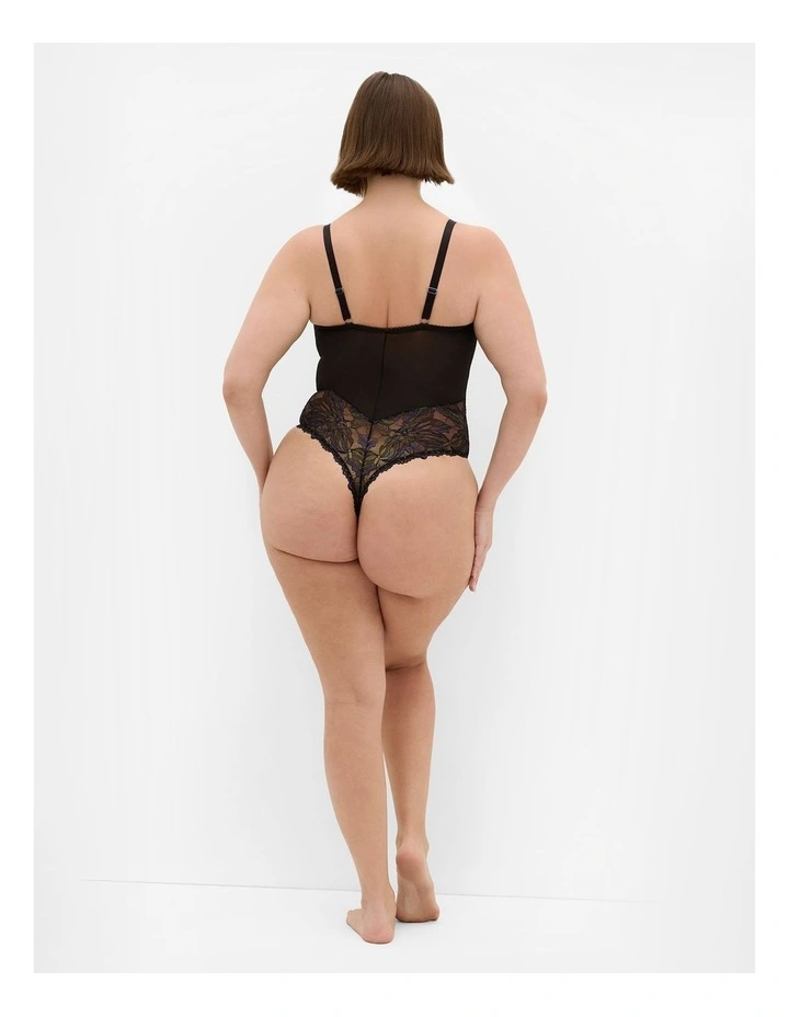 Ingrid Underwire Lace Bodysuit in Black image 2