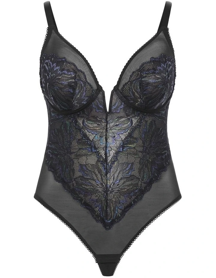 Ingrid Underwire Lace Bodysuit in Black image 3