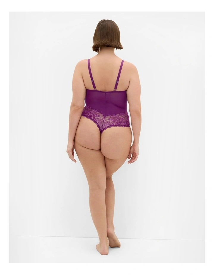 Ingrid Underwire Lace Bodysuit in Purple Iris image 2