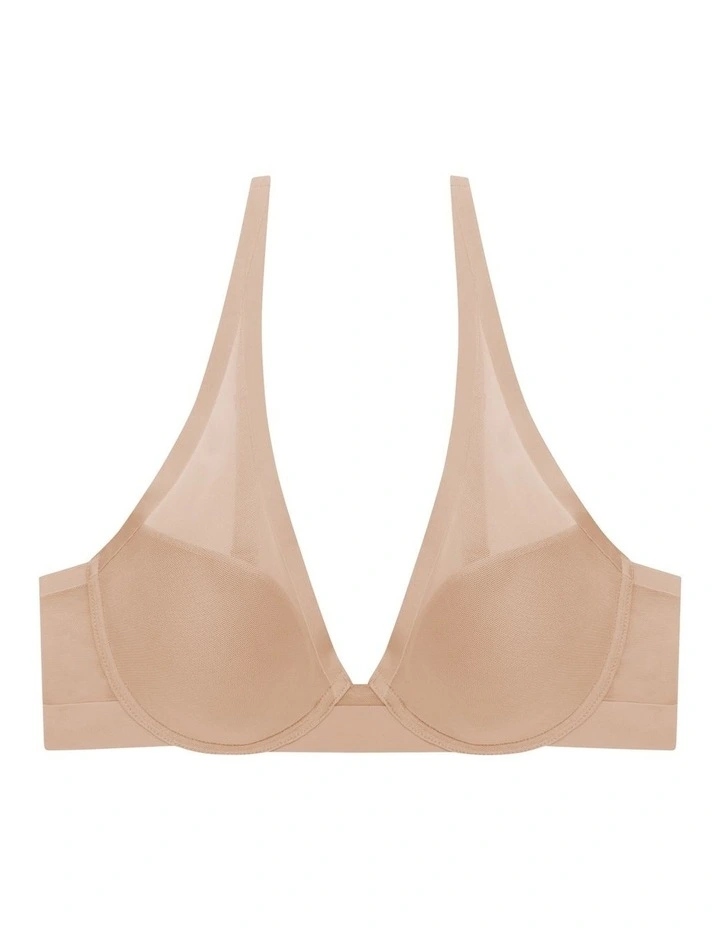 True Zen Lightly-Padded Mesh Plunge T-Shirt Bra image 4