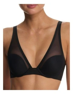True Zen Lightly-Padded Mesh Plunge T-Shirt Bra