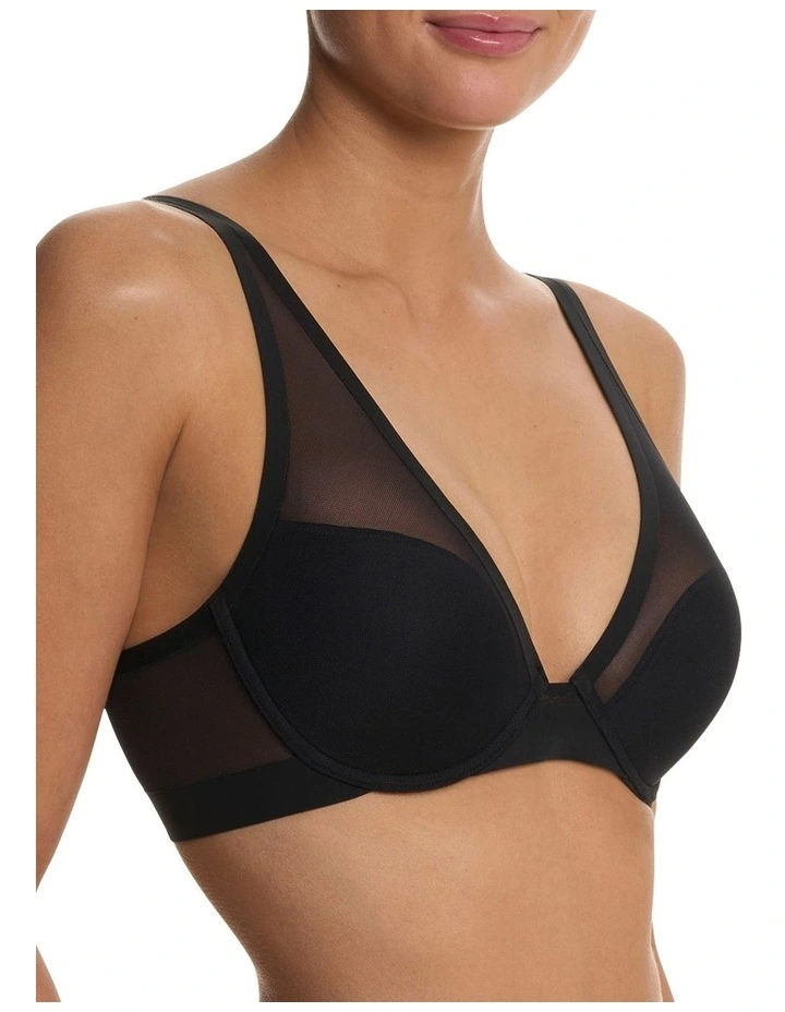 True Zen Lightly-Padded Mesh Plunge T-Shirt Bra image 4