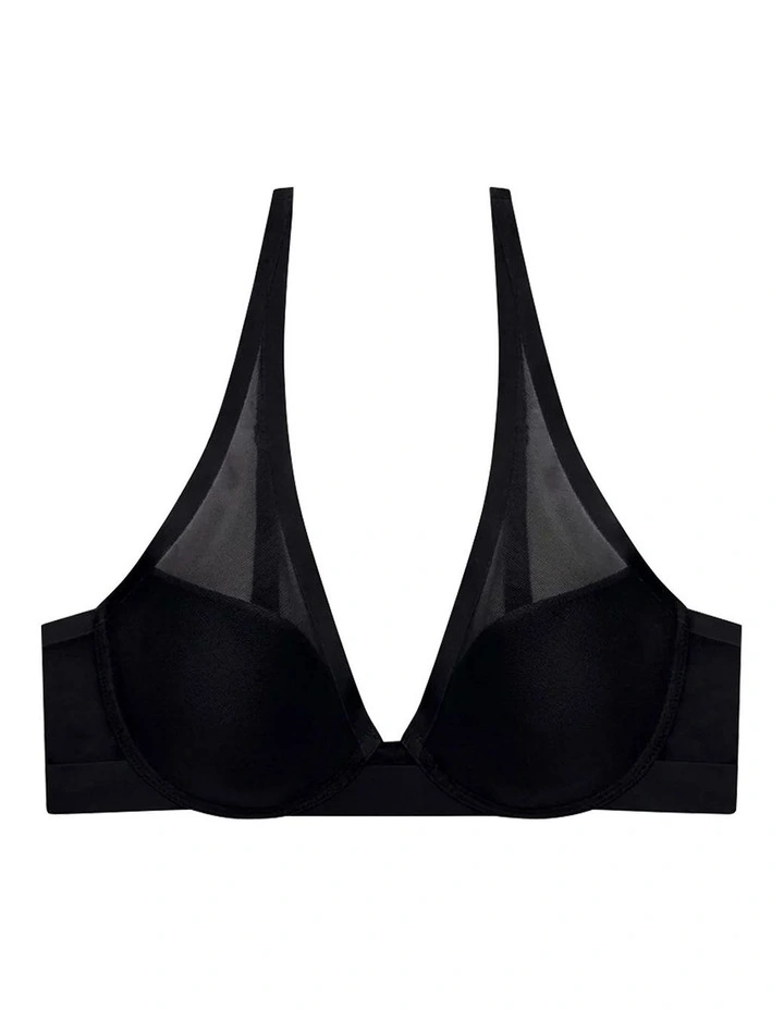 True Zen Lightly-Padded Mesh Plunge T-Shirt Bra image 6