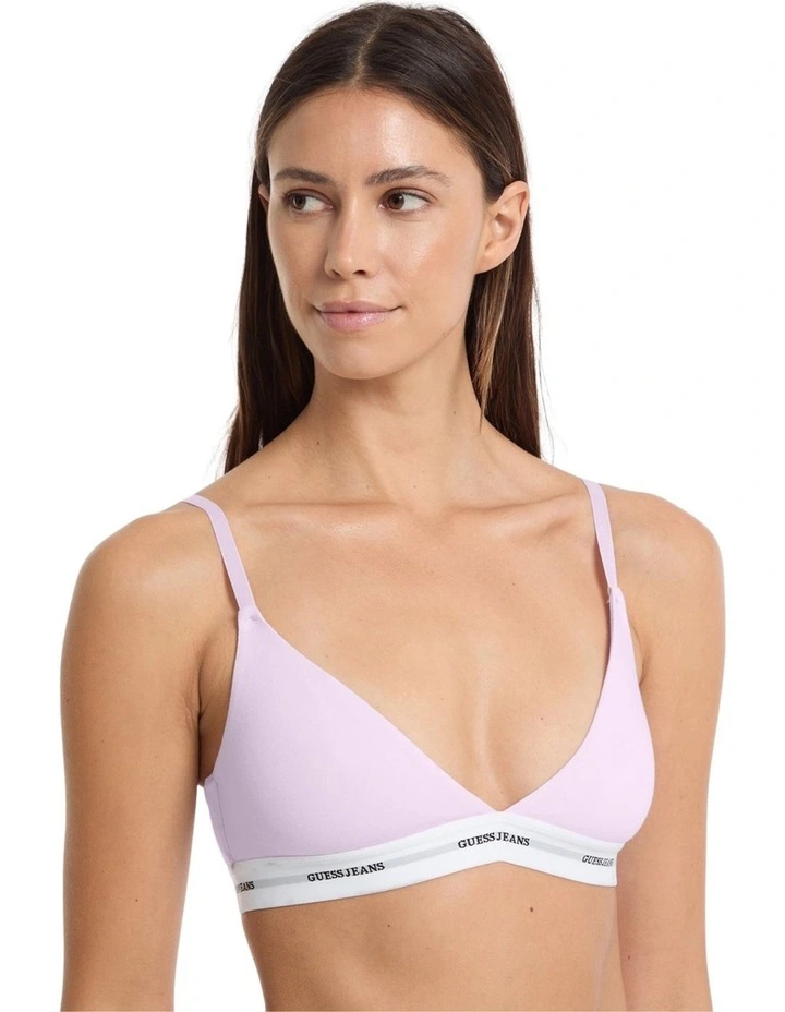Guess Jeans Triangle Bralette in Lilac image 1