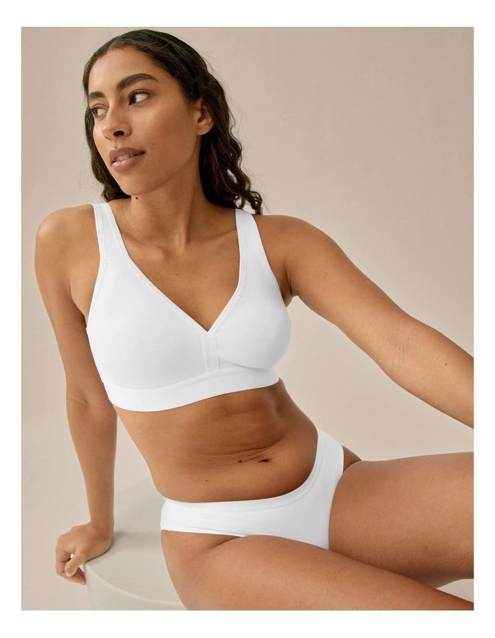Athleisure Cotton Padded Strap Wirefree Bra image 7