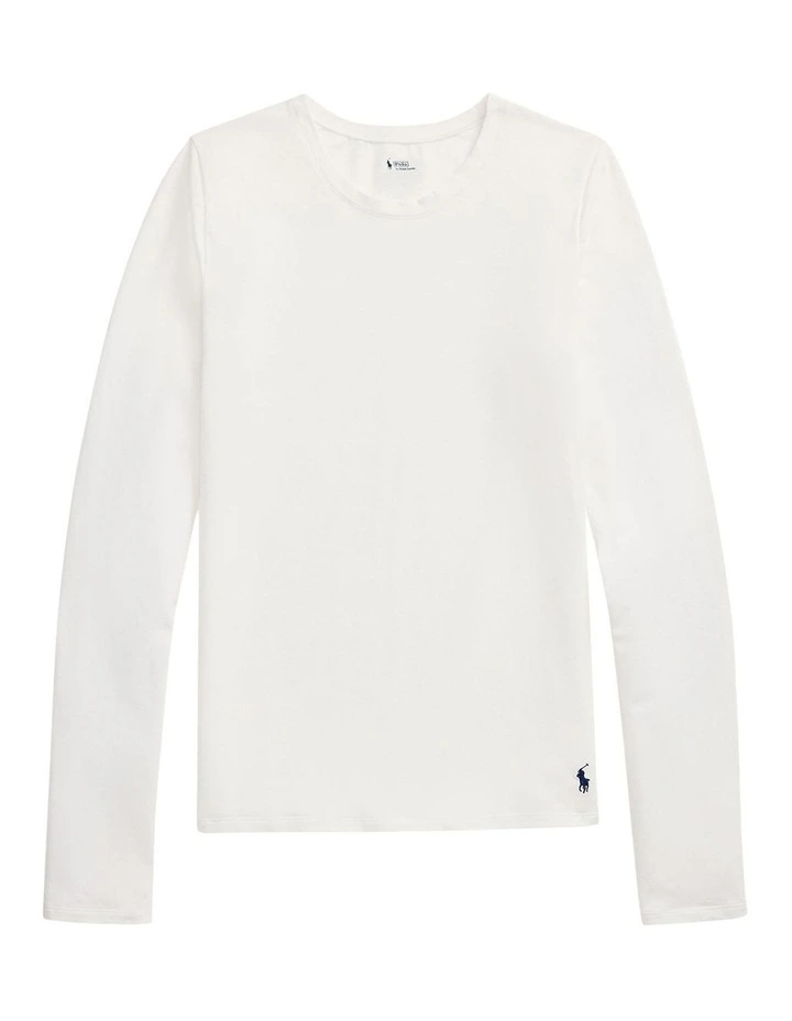 Club Cotton Long Sleeve Crew Neck Sleep T-Shirt image 1