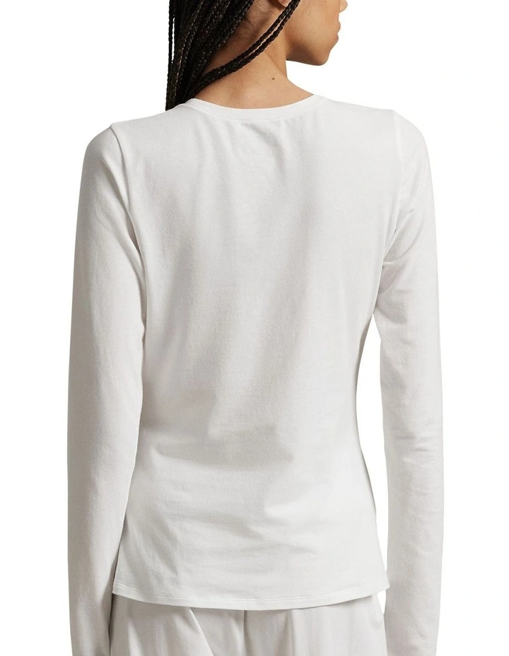 Club Cotton Long Sleeve Crew Neck Sleep T-Shirt image 3