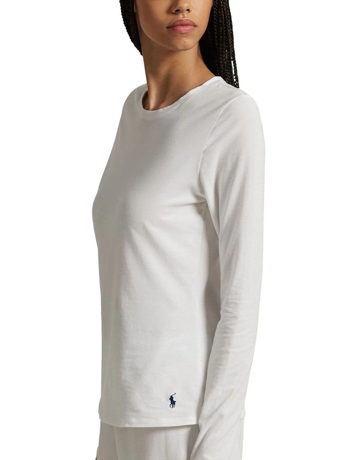 Club Cotton Long Sleeve Crew Neck Sleep T-Shirt image 4