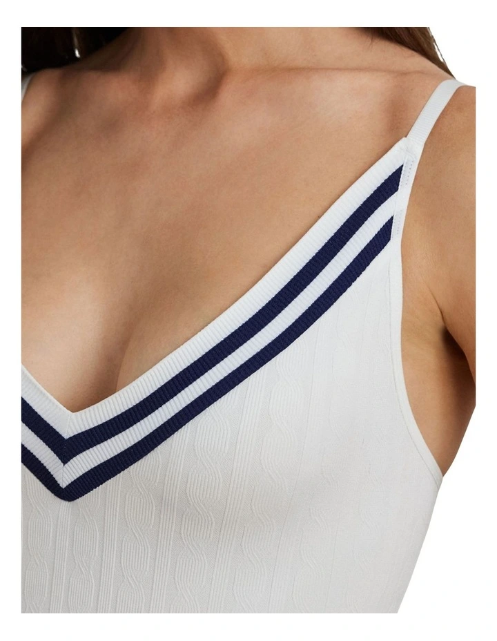 Cricket Cable Knit V Neck Lingerie Bodysuit image 5