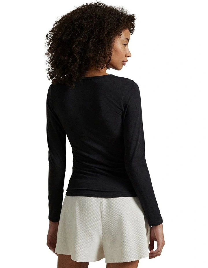 Club Cotton Long Sleeve Crew Neck Sleep T-Shirt image 3