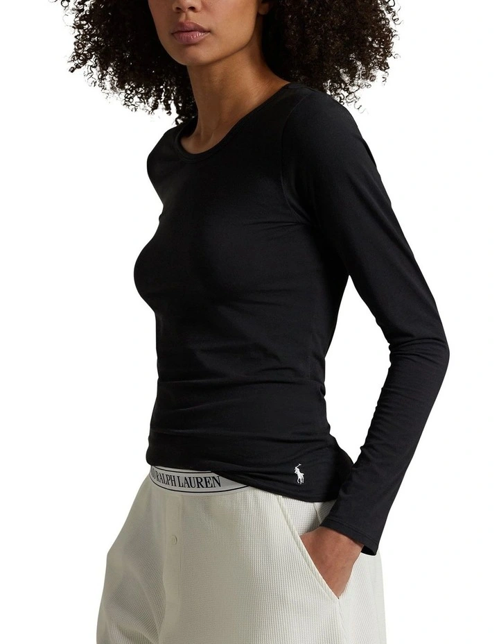 Club Cotton Long Sleeve Crew Neck Sleep T-Shirt image 5
