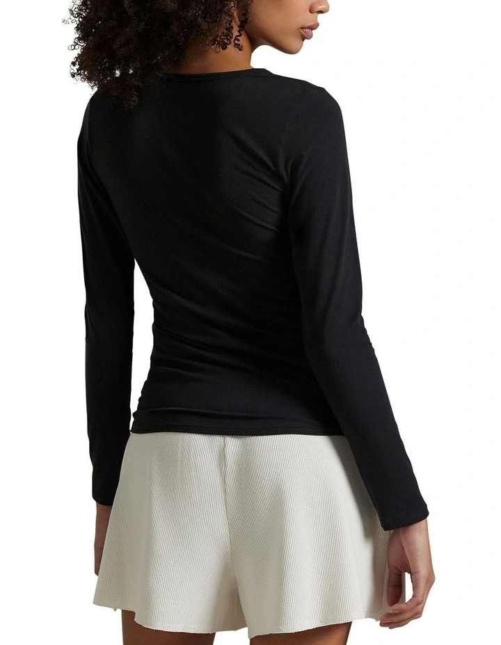 Club Cotton Long Sleeve Crew Neck Sleep T-Shirt image 7