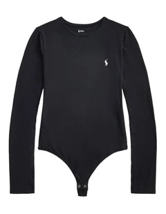 Club Cotton Long Sleeve Bodysuit Top