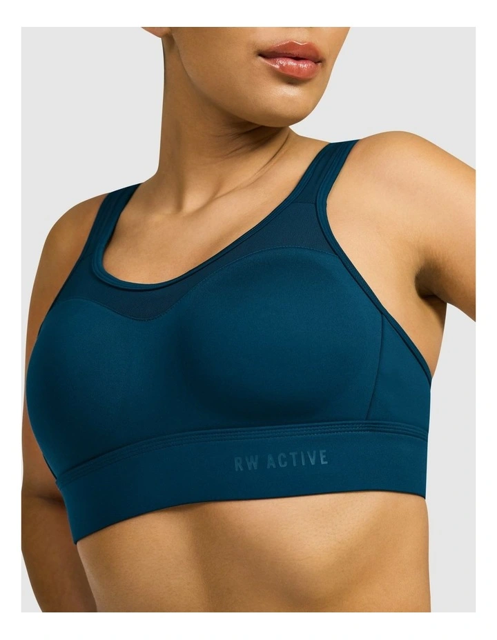 Evolve Moulded Adjustable High Impact Sports Bra Sea Blue image 4