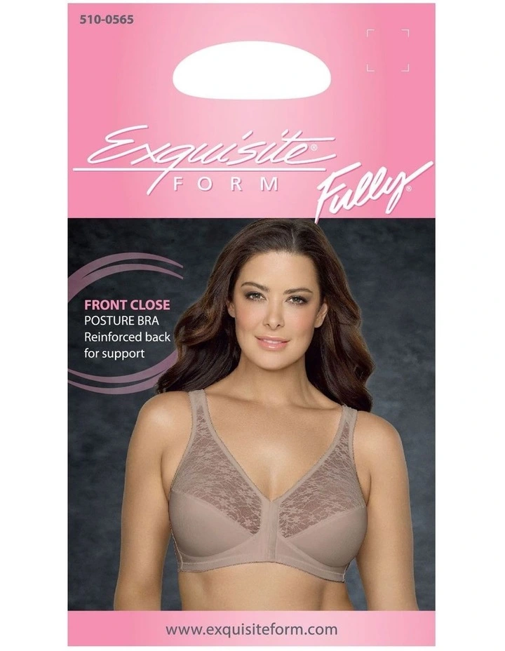Front Close Wireless Lace Posture Support Bra image 2