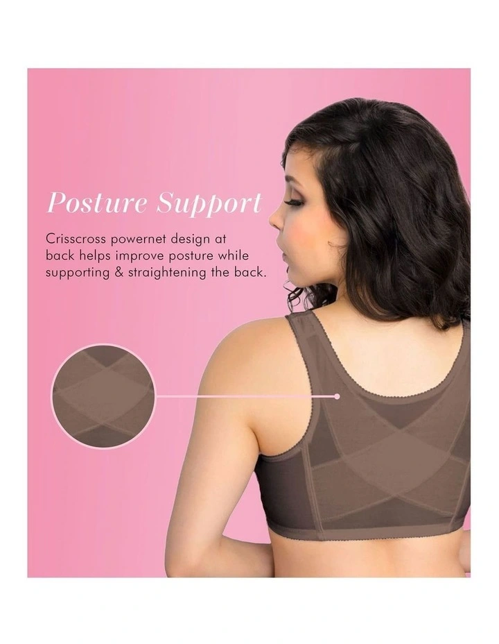 Front Close Wireless Lace Posture Support Bra image 4