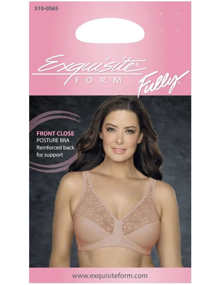 Front Close Wireless Lace Posture Support Bra image 4