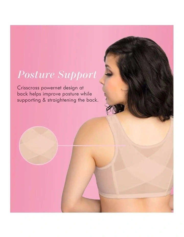 Front Close Wireless Lace Posture Support Bra image 6