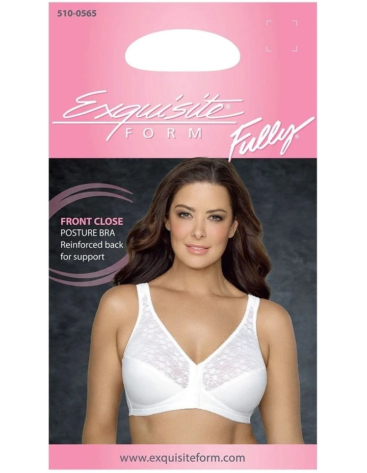 Front Close Wireless Lace Posture Support Bra image 4