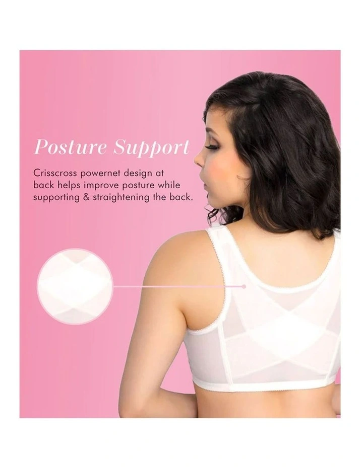 Front Close Wireless Lace Posture Support Bra image 6