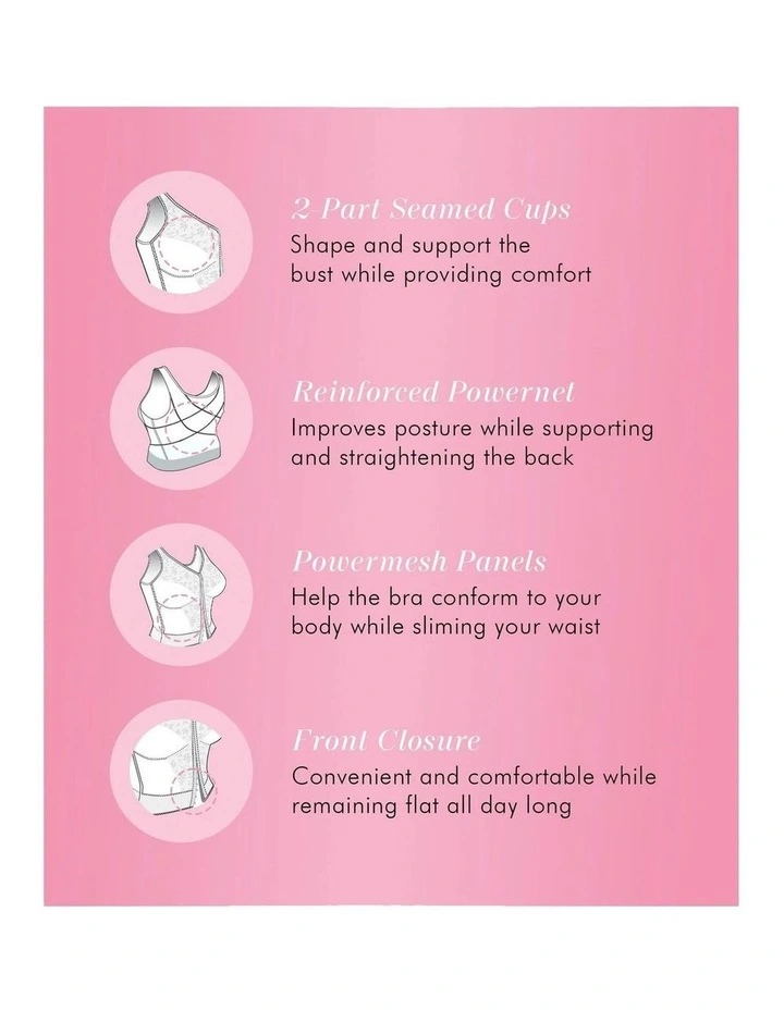 Front Close Bustier Longline Posture Support Bra image 6