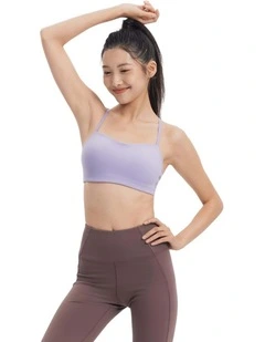 Decathlon - Women's Soft Strappy Light Support Sports Bra - Smoke Purple