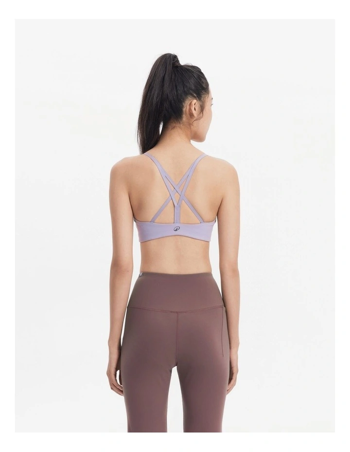 Decathlon - Women's Soft Strappy Light Support Sports Bra - Smoke Purple image 2