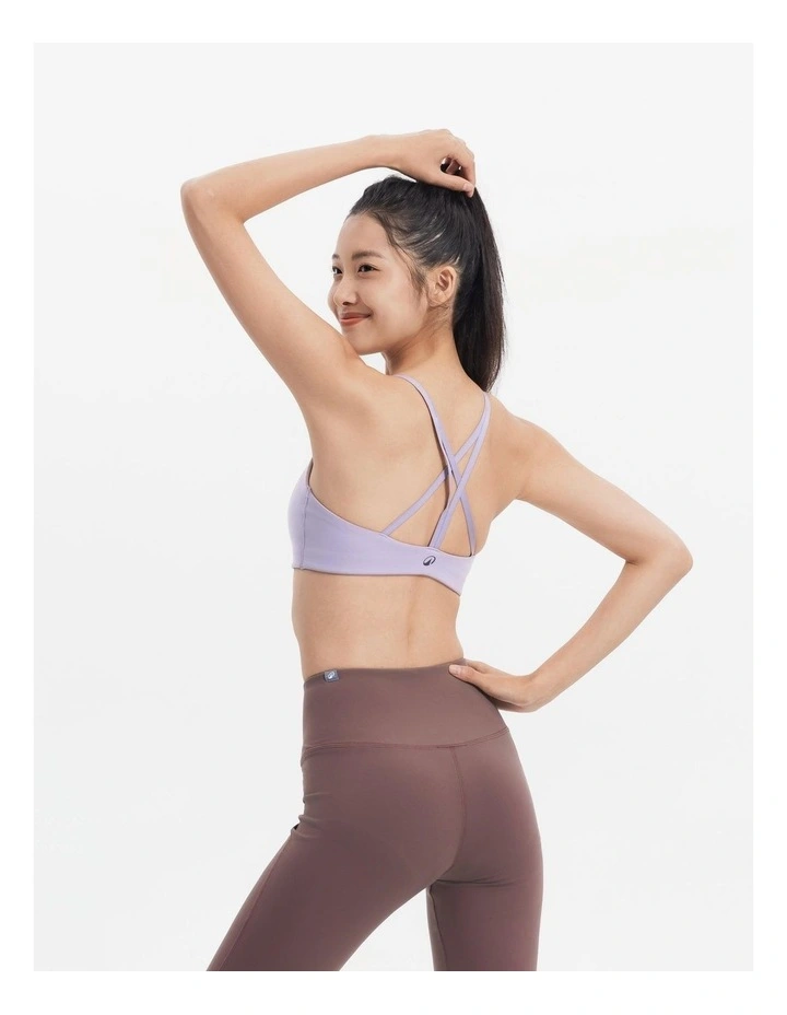 Decathlon - Women's Soft Strappy Light Support Sports Bra - Smoke Purple image 3