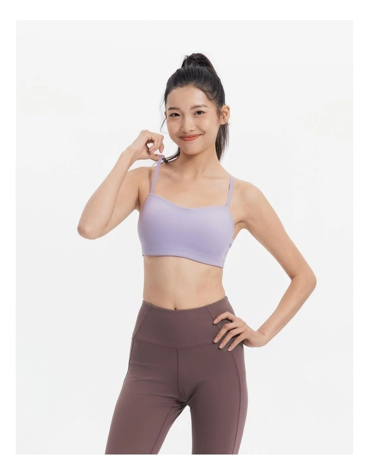 Decathlon - Women's Soft Strappy Light Support Sports Bra - Smoke Purple image 6