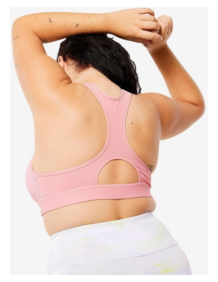 Decathlon | Women's High Support Zipped Sports Bra with Cups - Pink image 2