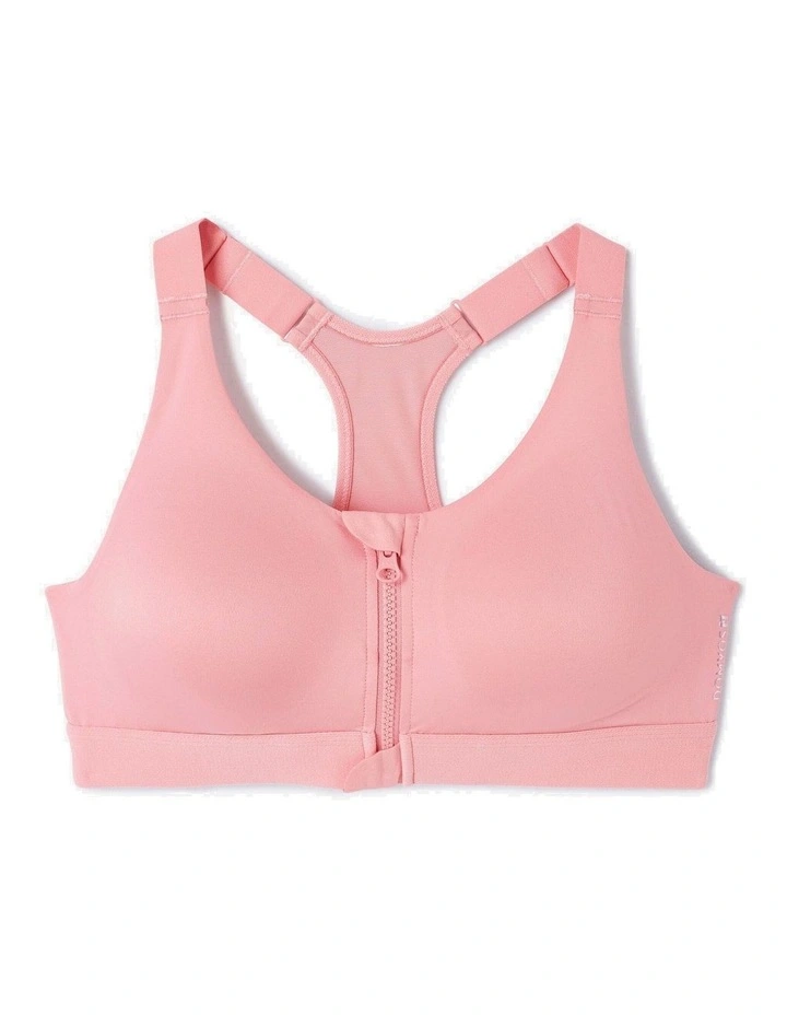 Decathlon | Women's High Support Zipped Sports Bra with Cups - Pink image 4