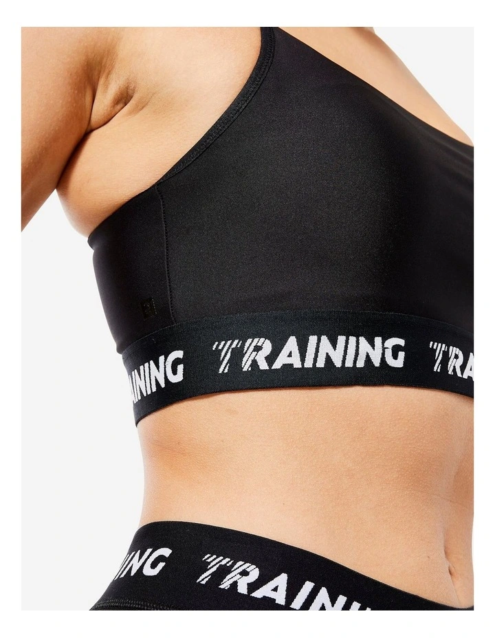 Decathlon - Women's Sports Bra with Thin Cross-Over Straps - Black image 3