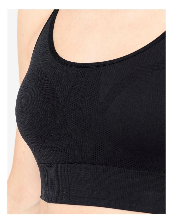 Decathlon | Seamless Yoga Crop Top Premium - Black image 6