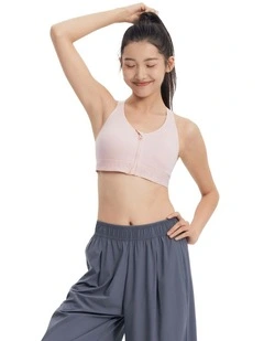 Decathlon - Women's High Support Zipped Sports Bra with Cups - Quartz Pink