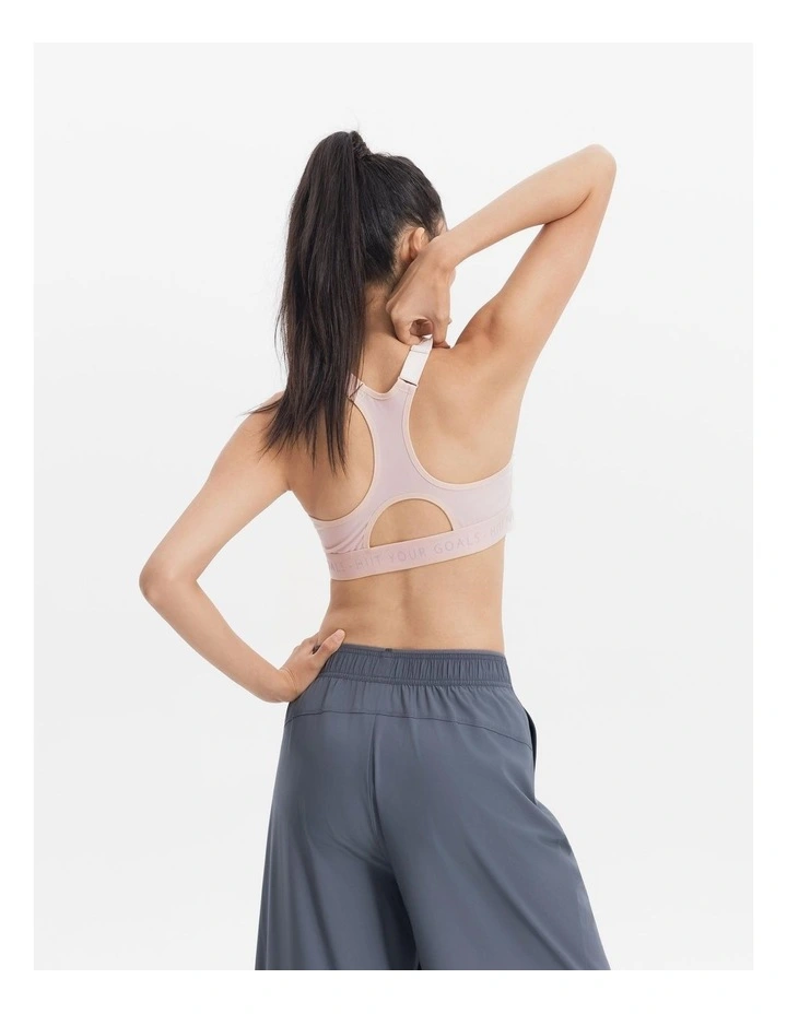 Decathlon - Women's High Support Zipped Sports Bra with Cups - Quartz Pink image 5