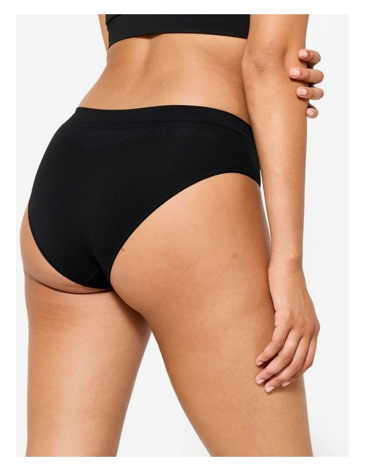Decathlon - Women's Seamless Knickers Tri-Pack - Black/Quartz/Sage Grey image 3