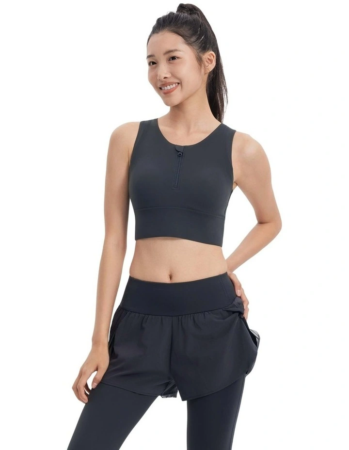 Decathlon - CN Half Zip Long bra 920, carbon grey image 1