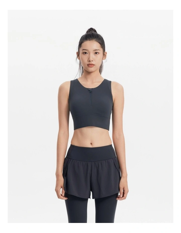 Decathlon - CN Half Zip Long bra 920, carbon grey image 2