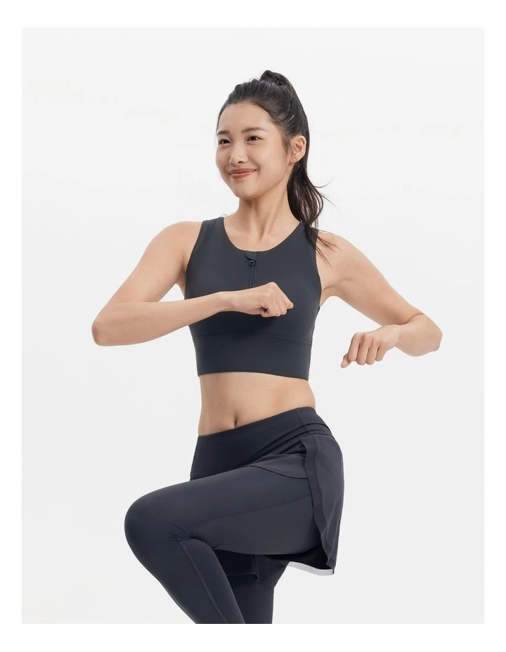 Decathlon - CN Half Zip Long bra 920, carbon grey image 5