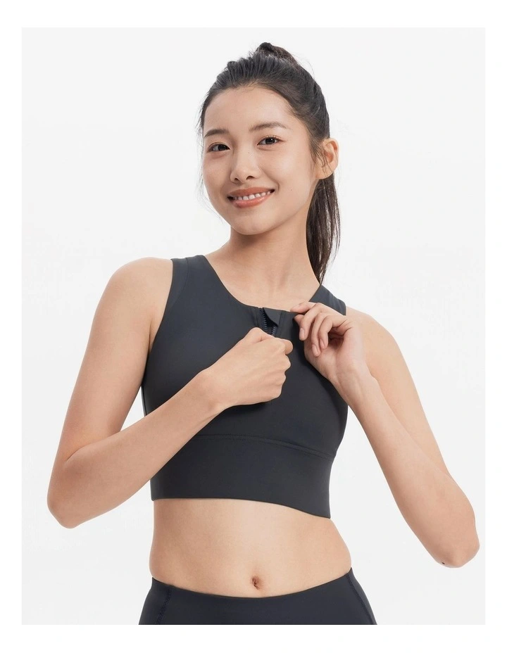 Decathlon - CN Half Zip Long bra 920, carbon grey image 6
