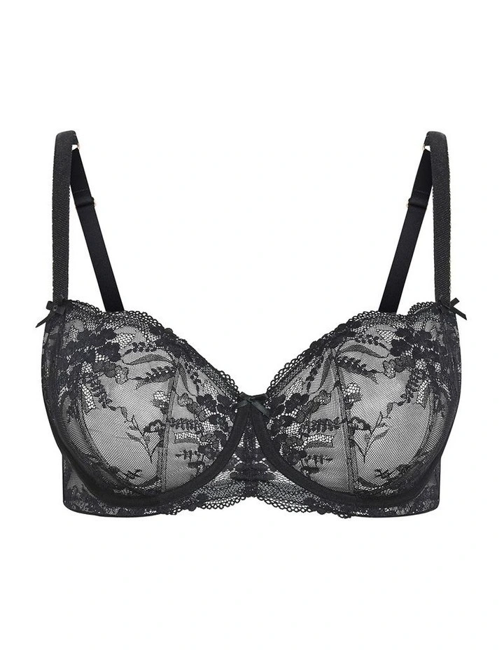 Plus Size Helena Demi Bra in Black image 3
