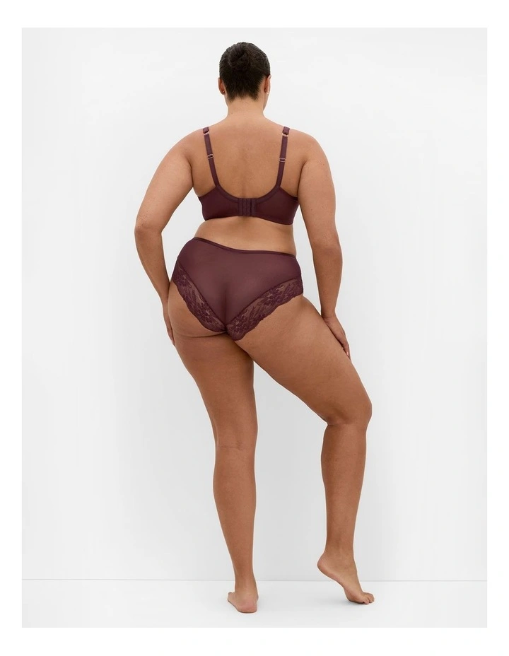 Plus Size Helena Demi Bra in Bordeaux image 2