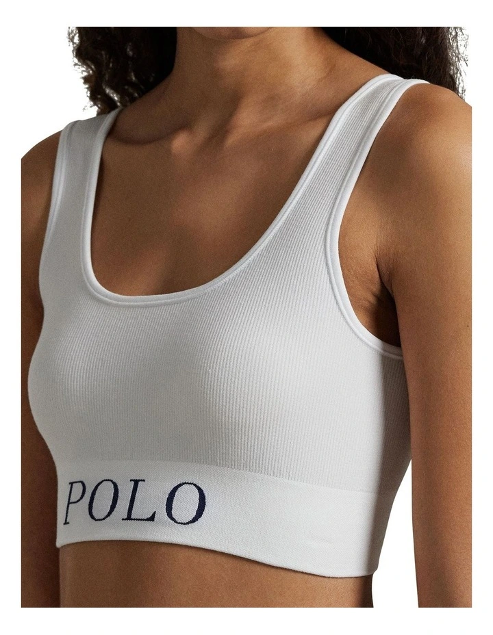 Ribbed Wireless Cropped Tank Top Bra image 3